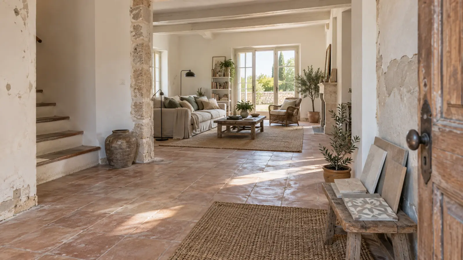 Intérieur de maison illustrant des questions de rénovation avant une visite